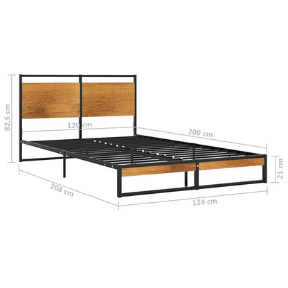 vidaXL Bed Frame without Mattress Metal 120x200 cm