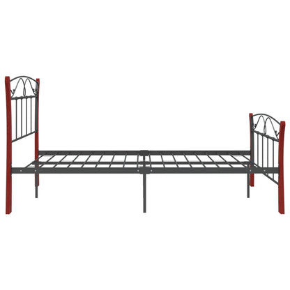 vidaXL Bed Frame without Mattress Black Metal 120x200 cm