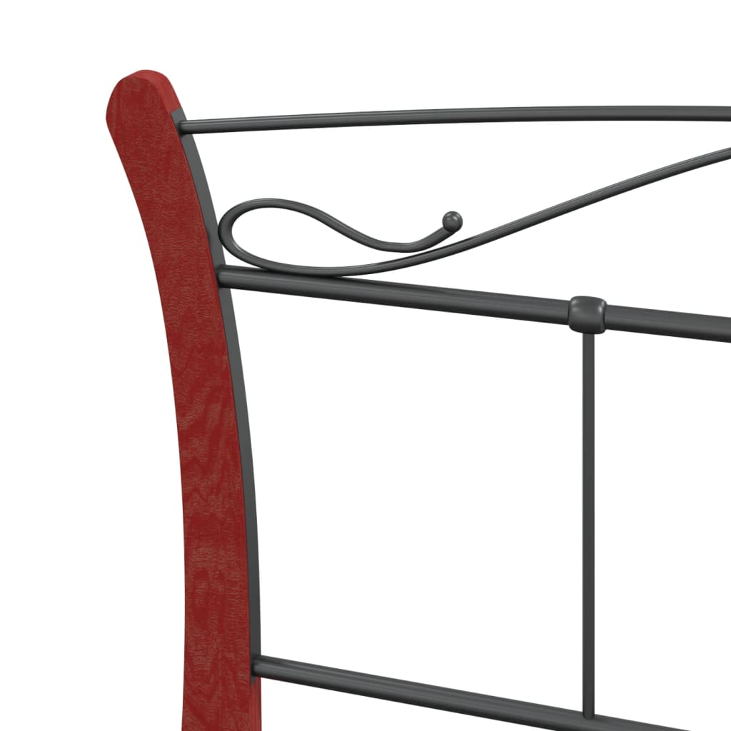 vidaXL Bed Frame without Mattress Black Metal 120x200 cm