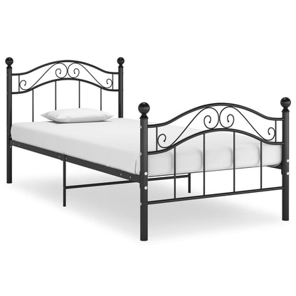 vidaXL Bed Frame | Black | Powder-coated metal | Single |  Durable  | Bed Frame