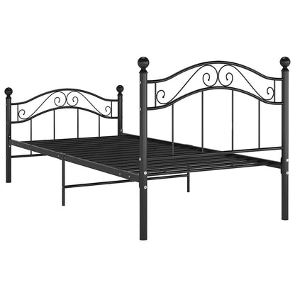 vidaXL Bed Frame | Black | Powder-coated metal | Single |  Durable  | Bed Frame