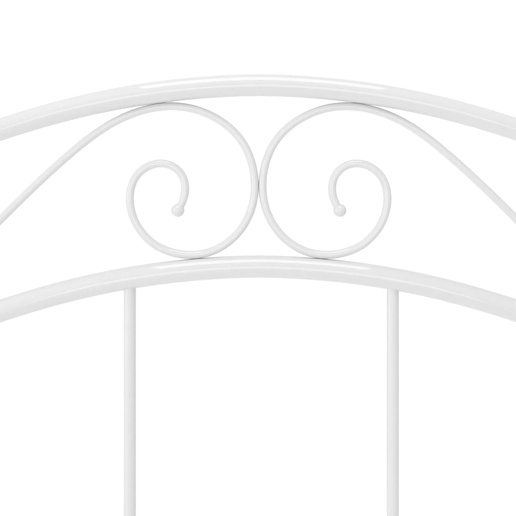 vidaXL Bed Frame without Mattress White Metal 90x200 cm
