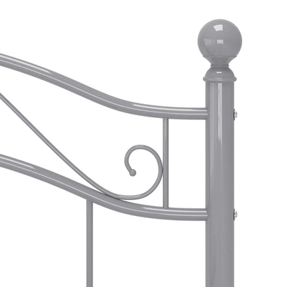 vidaXL Bed Frame | Grey | Powder-coated metal | Single |  Durable  | Bed Frame