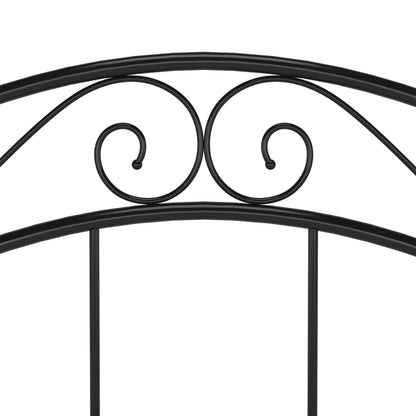 vidaXL Bed Frame without Mattress Black Metal 100x200 cm