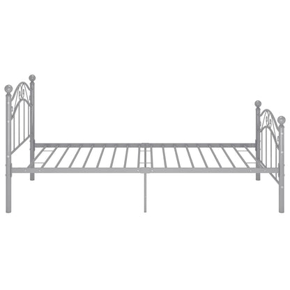 vidaXL Bed Frame without Mattress Grey Metal 100x200 cm