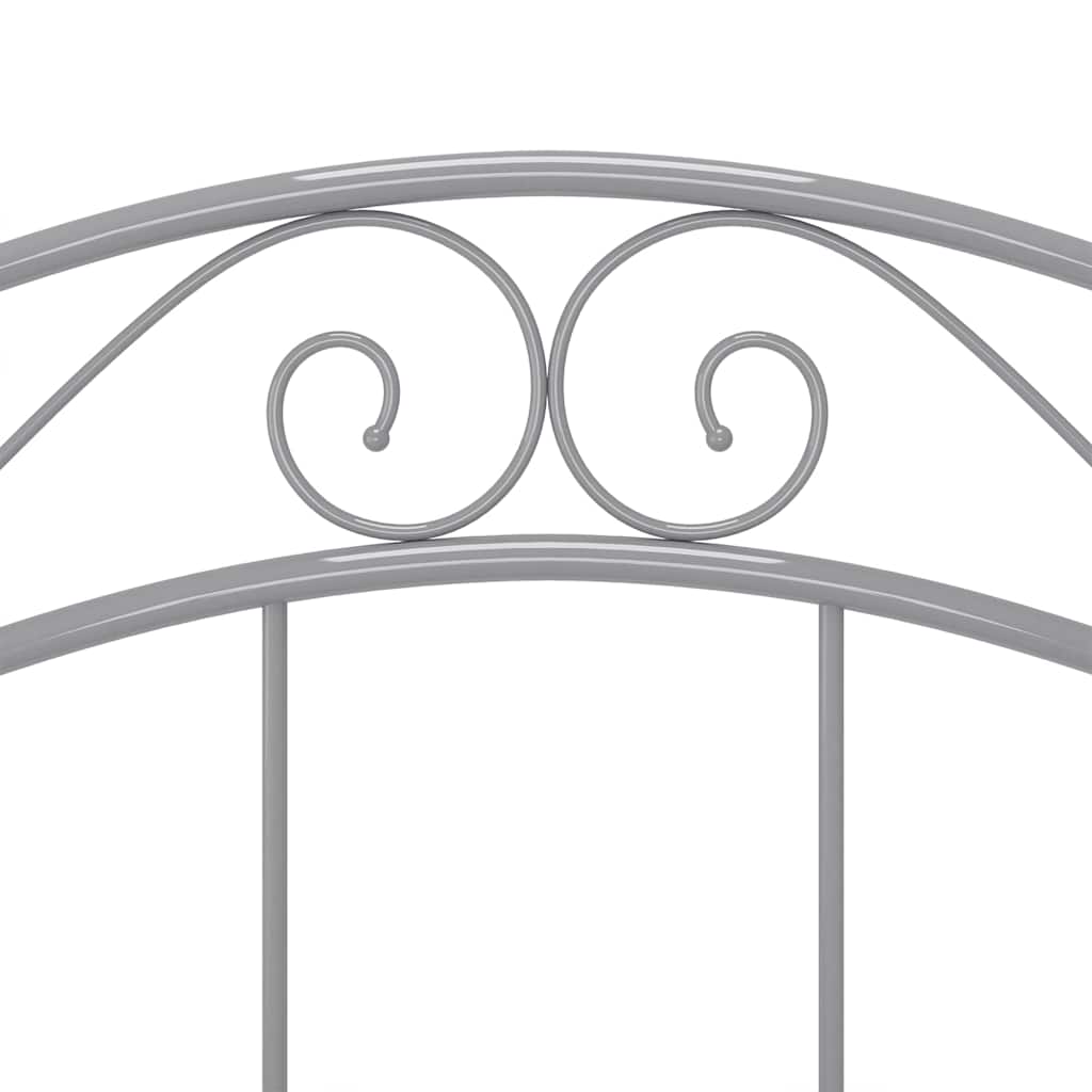vidaXL Bed Frame without Mattress Grey Metal 100x200 cm