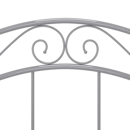 vidaXL Bed Frame without Mattress Grey Metal 100x200 cm