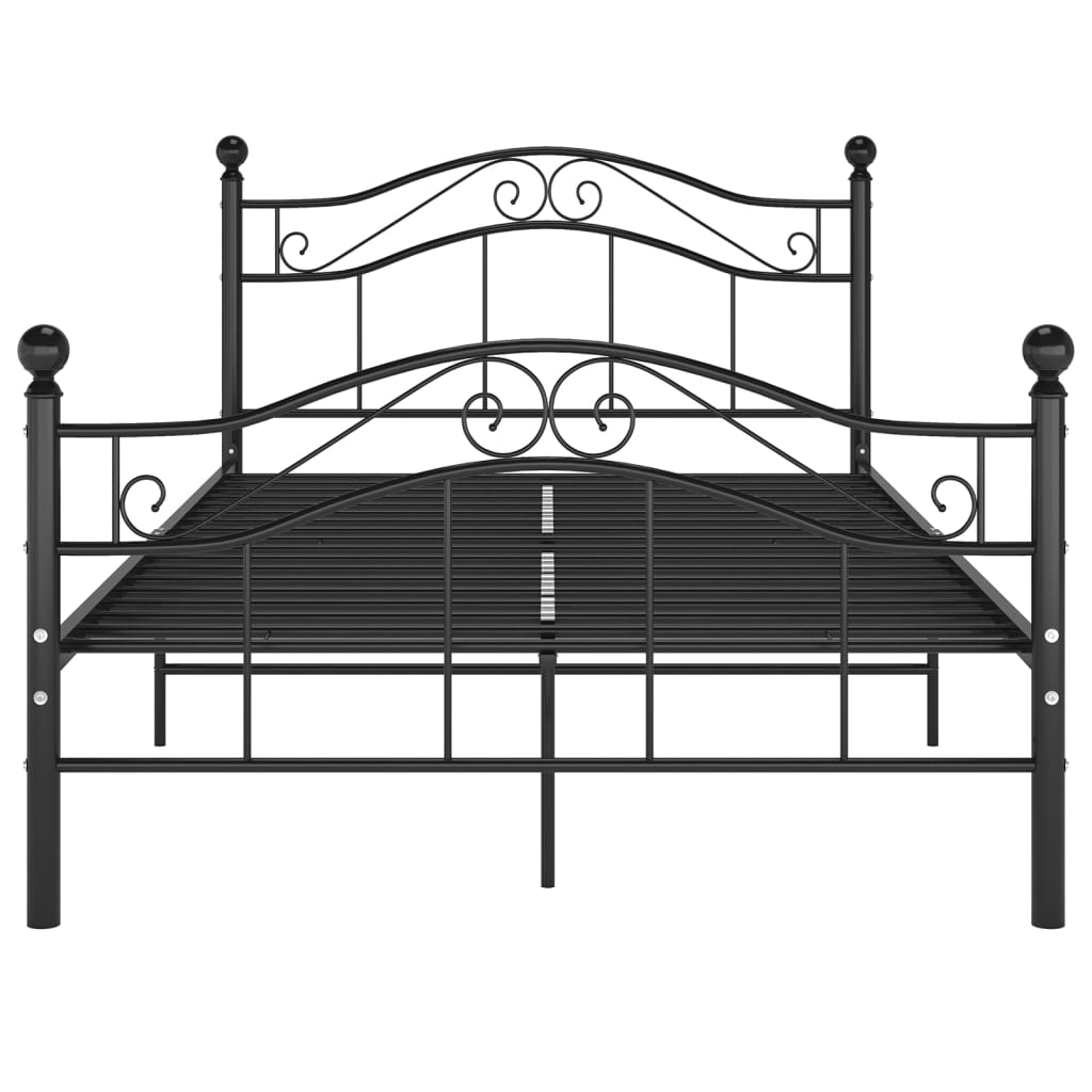 vidaXL Bed Frame | Black | Powder-coated metal | 120x200 cm | Bed Frame