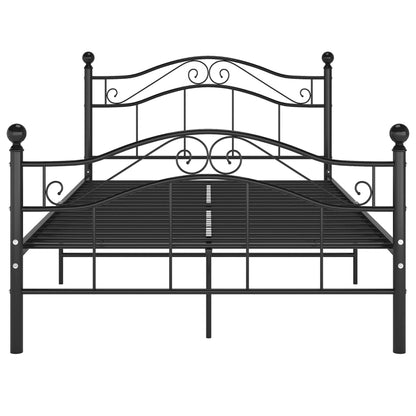 vidaXL Bed Frame | Black | Powder-coated metal | 120x200 cm | Bed Frame
