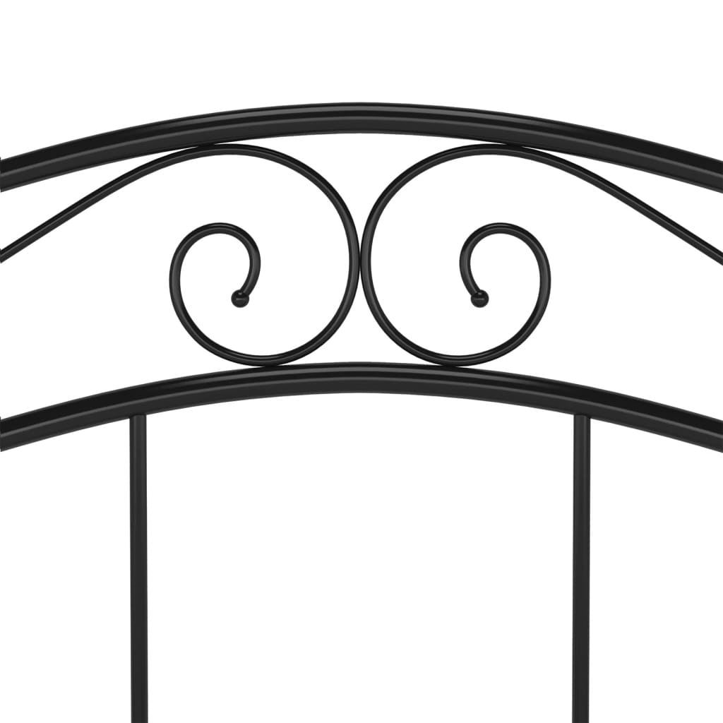 vidaXL Bed Frame | Black | Powder-coated metal | 120x200 cm | Bed Frame