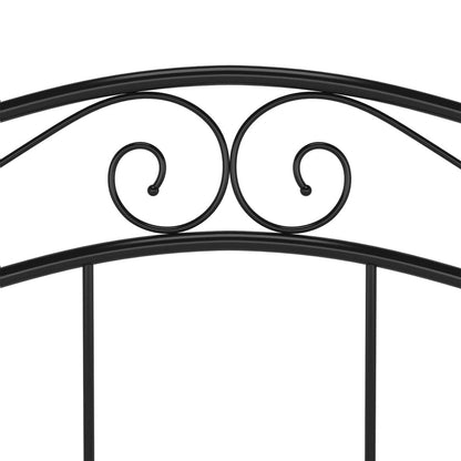 vidaXL Bed Frame | Black | Powder-coated metal | 120x200 cm | Bed Frame