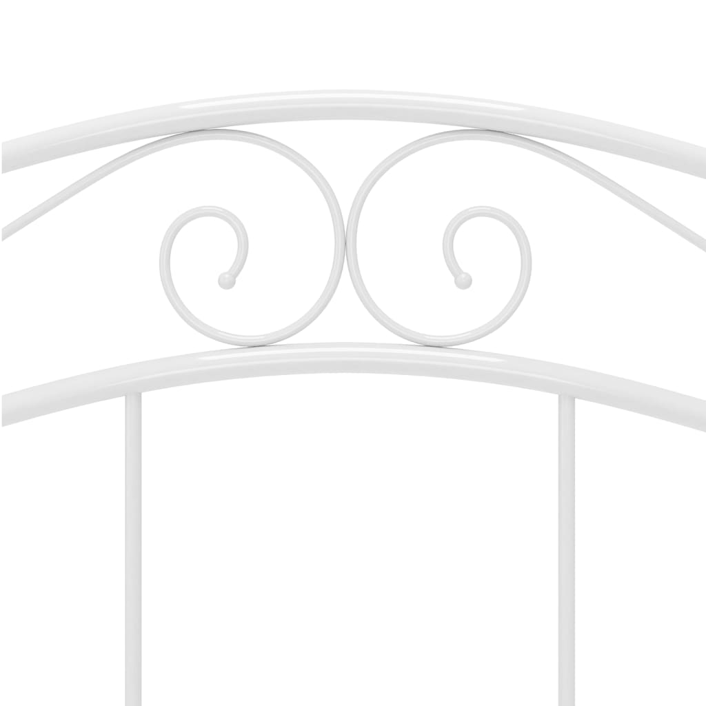 vidaXL Bed Frame | White | Powder-coated metal | Double | Bed Frame