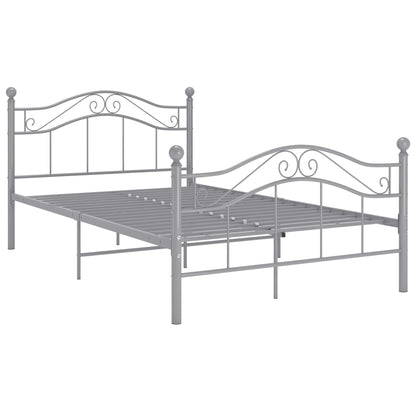 vidaXL Bed Frame | Grey | Powder-coated metal | Double | Bed Frame | Rectangular