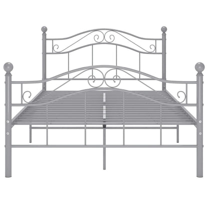 vidaXL Bed Frame | Grey | Powder-coated metal | Double | Bed Frame | Rectangular