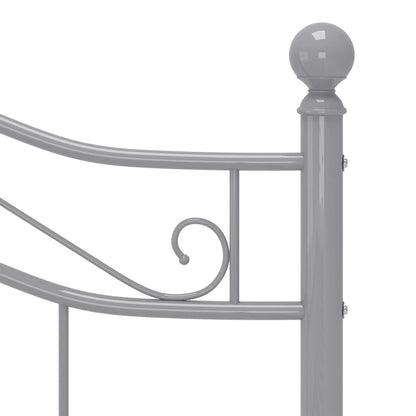 vidaXL Bed Frame | Grey | Powder-coated metal | Double | Bed Frame | Rectangular