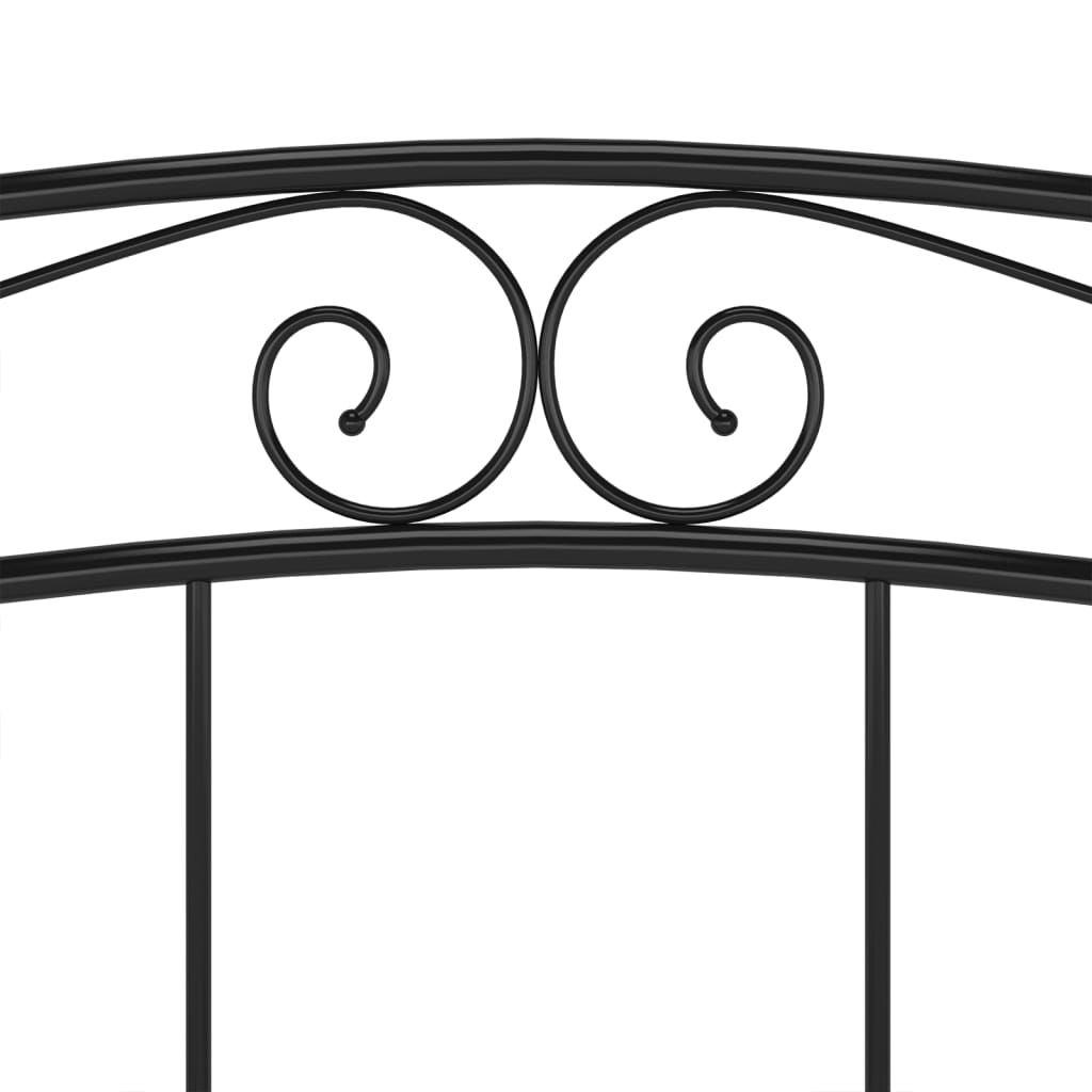 vidaXL Bed Frame | Black | Powder-coated metal | 140x200 cm Mattress Size