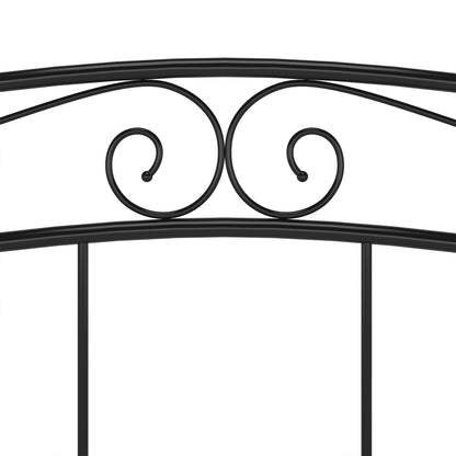 vidaXL Bed Frame | Black | Powder-coated metal | 140x200 cm Mattress Size