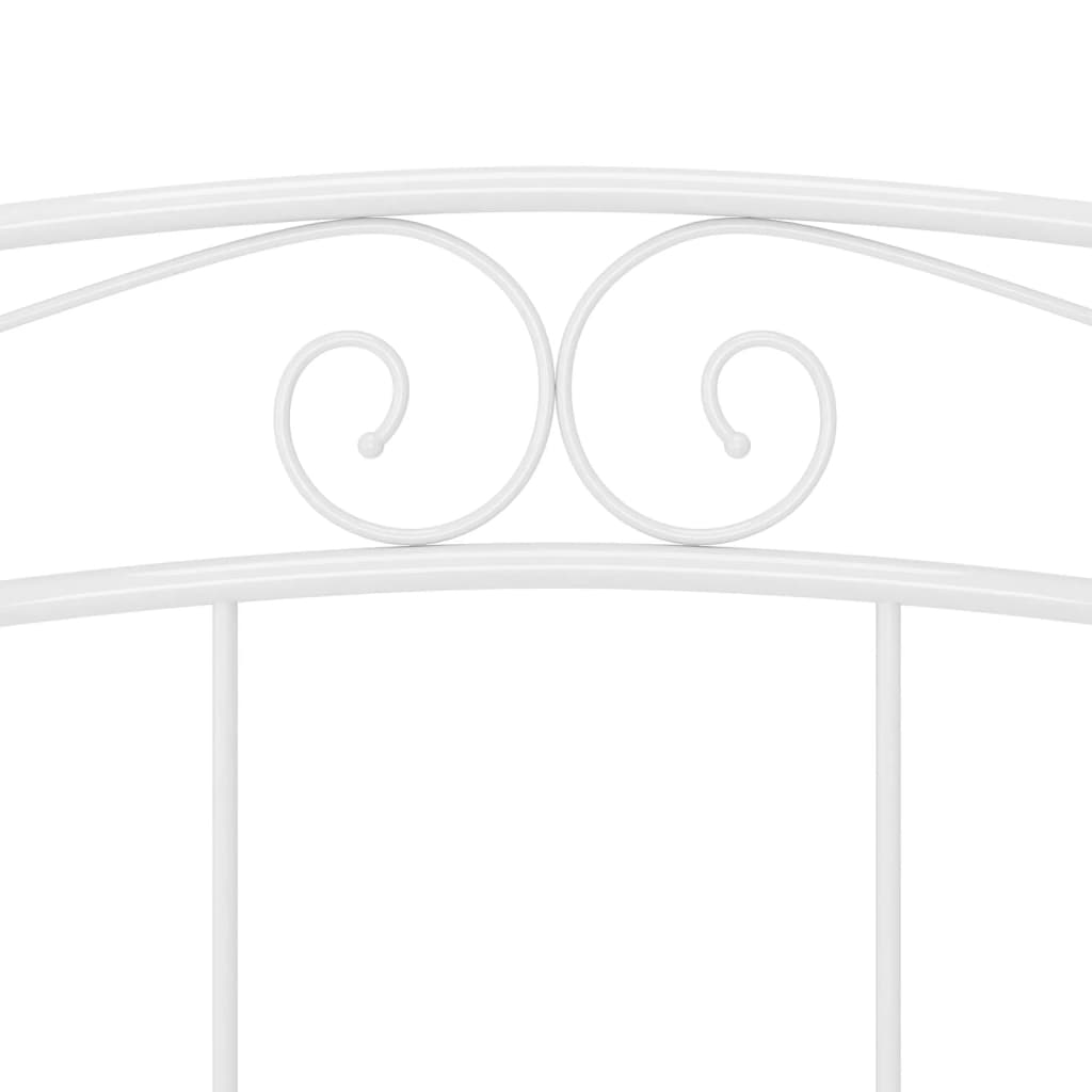 vidaXL Bed Frame | White | Powder-coated metal | Double | Durable | Bed Frame
