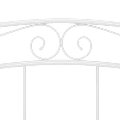 vidaXL Bed Frame | White | Powder-coated metal | Double | Durable | Bed Frame