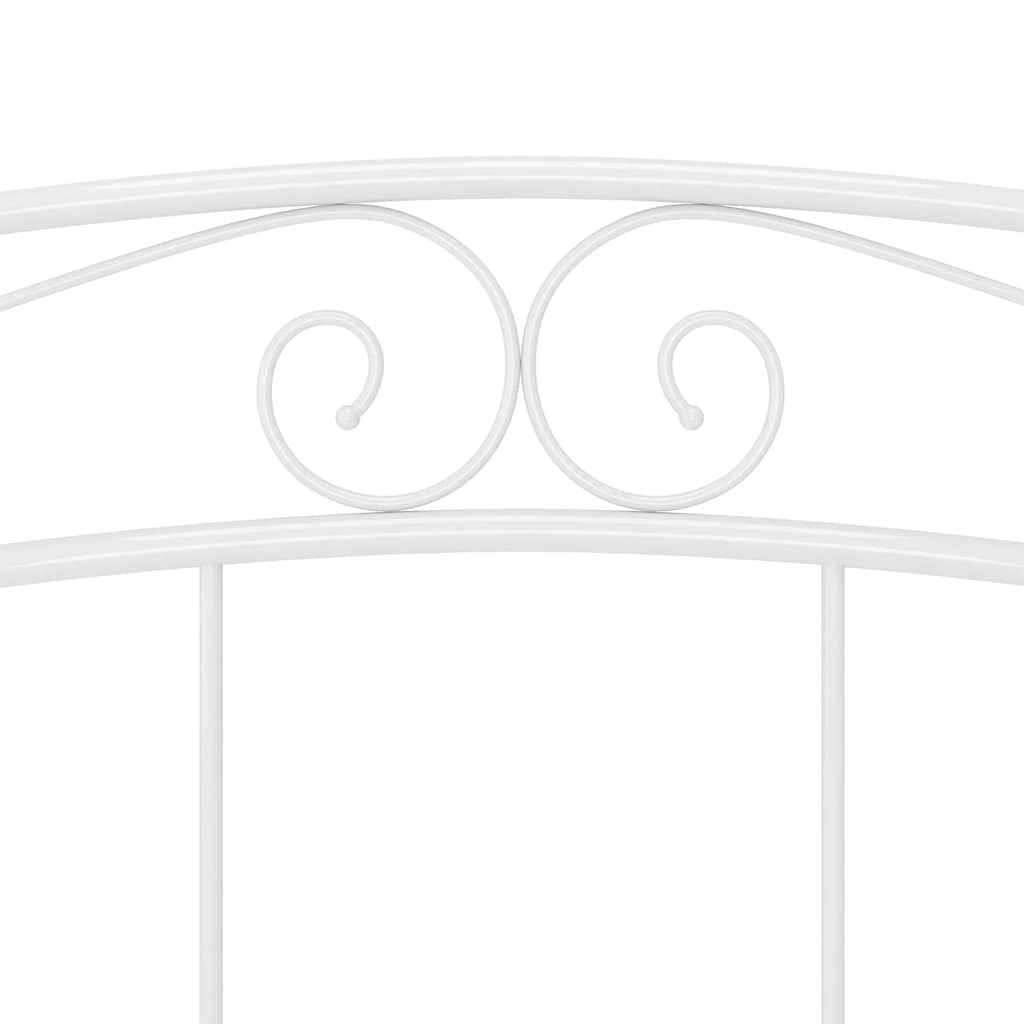 vidaXL Bed Frame without Mattress White Metal 140x200 cm