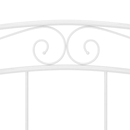 vidaXL Bed Frame without Mattress White Metal 140x200 cm
