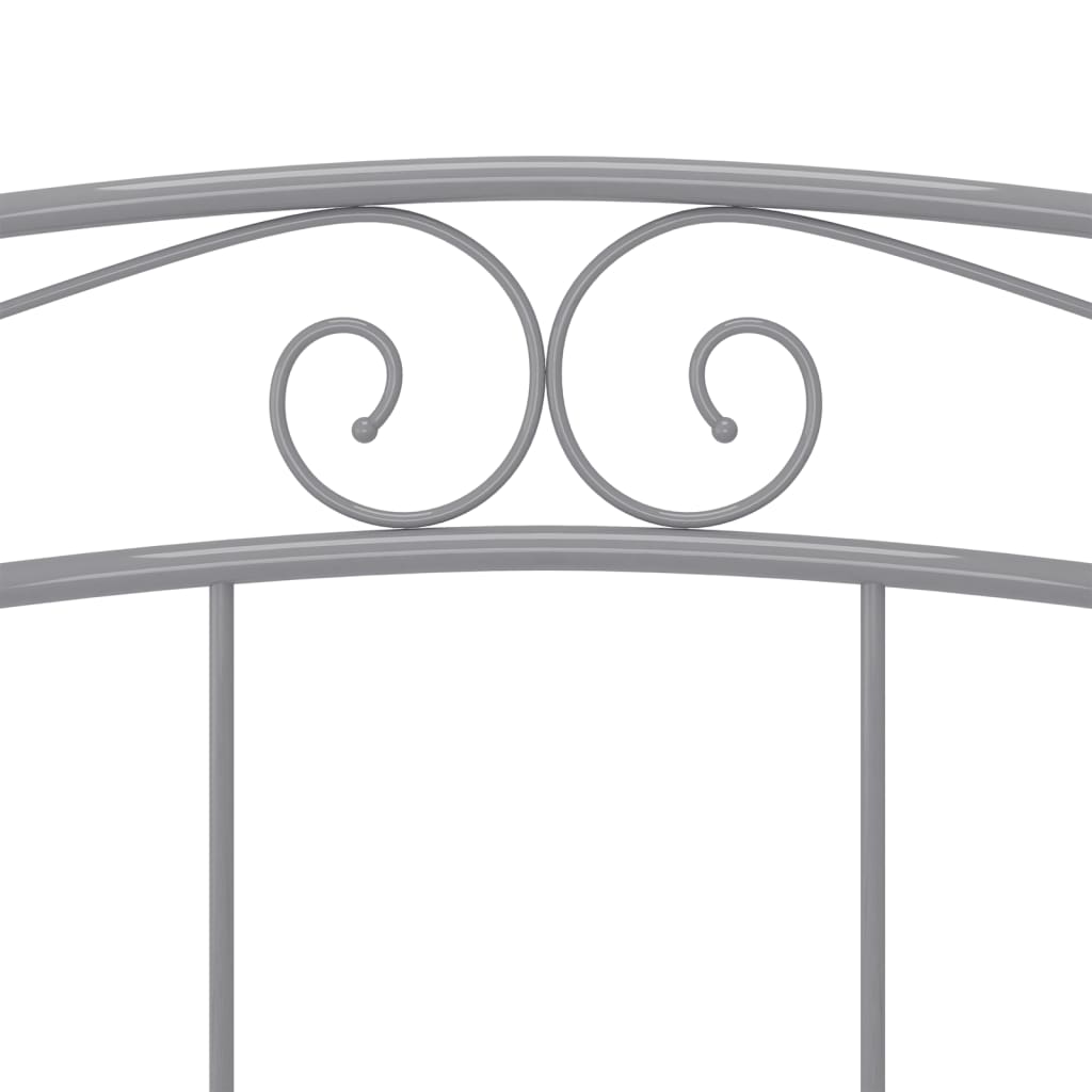 vidaXL Bed Frame | Grey | Powder-coated metal | 140 x 200 cm | Durable