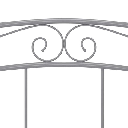 vidaXL Bed Frame | Grey | Powder-coated metal | 140 x 200 cm | Durable