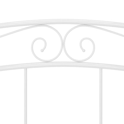 vidaXL Bed Frame | White | Powder-Coated Metal | Double |  Tough | Bed Frame