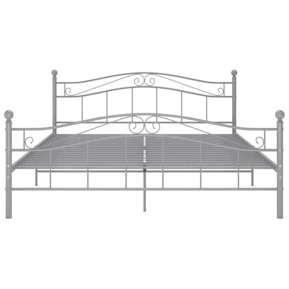 vidaXL Bed Frame without Mattress Grey Metal 160x200 cm