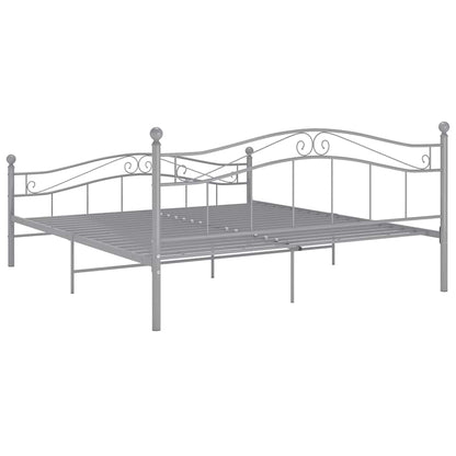 vidaXL Bed Frame without Mattress Grey Metal 160x200 cm