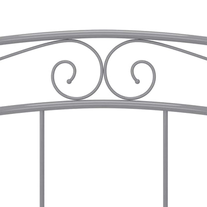 vidaXL Bed Frame without Mattress Grey Metal 160x200 cm