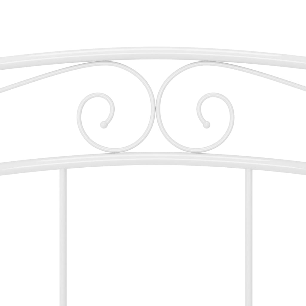 vidaXL Bed Frame | White | Powder-coated metal | Super King | Durable