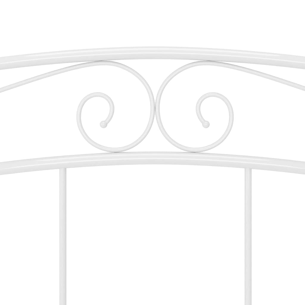 vidaXL Bed Frame without Mattress White Metal 180x200 cm Super King