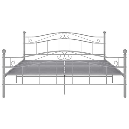 vidaXL Bed Frame | Grey | Powder-coated metal | Super King | Tough | Bed Frame