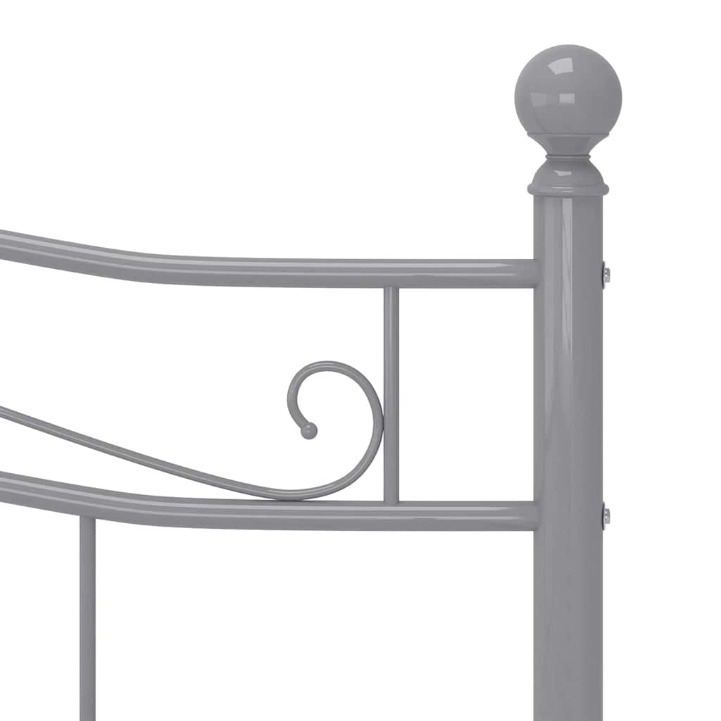 vidaXL Bed Frame | Grey | Powder-coated metal | Super King | Tough | Bed Frame