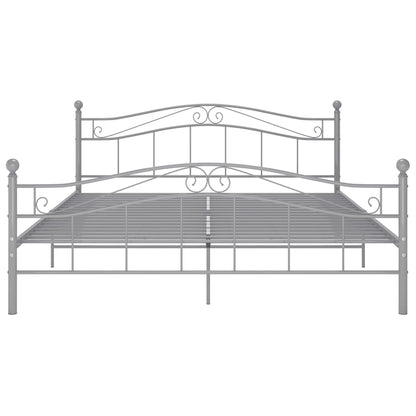 vidaXL Bed Frame without Mattress Grey Metal 200x200 cm