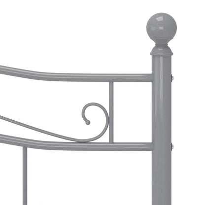 vidaXL Bed Frame without Mattress Grey Metal 200x200 cm