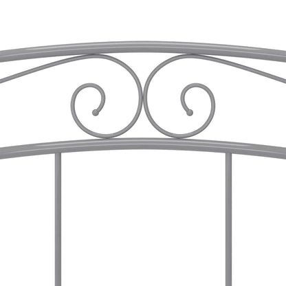 vidaXL Bed Frame without Mattress Grey Metal 200x200 cm