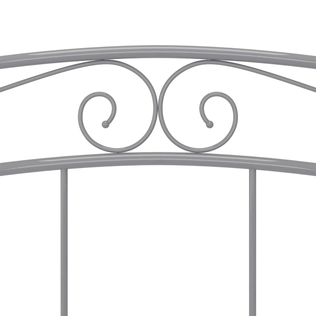 vidaXL Bed Frame without Mattress Grey Metal 200x200 cm