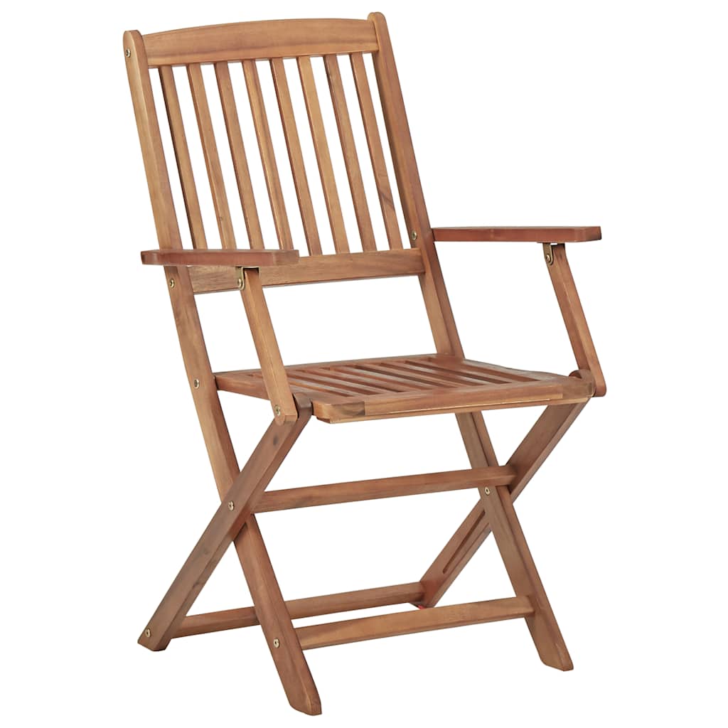 vidaXL Folding Outdoor Chairs 4 pcs Solid Acacia Wood