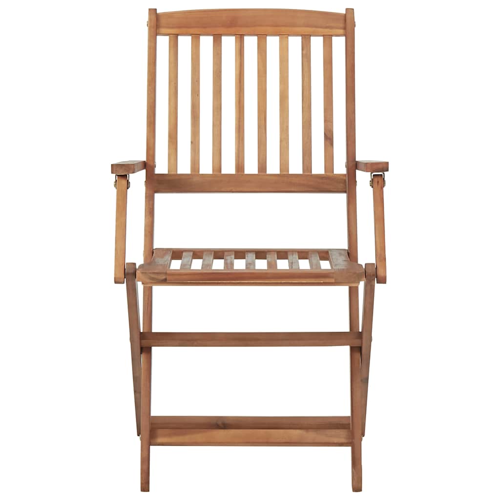 vidaXL Folding Outdoor Chairs 4 pcs Solid Acacia Wood