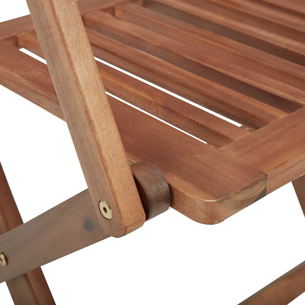 vidaXL Folding Outdoor Chairs 4 pcs Solid Acacia Wood