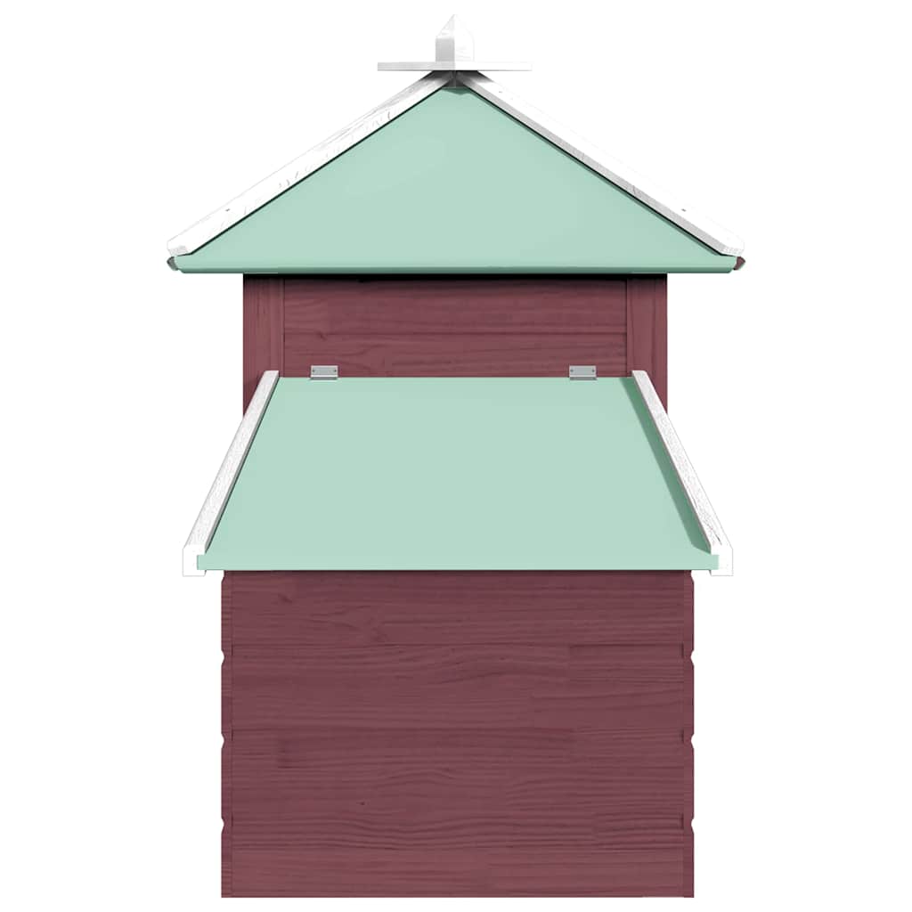 vidaXL Chicken Coop with Nest Box Mocha 190x72x102 cm Solid Firwood