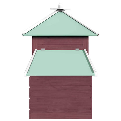 vidaXL Chicken Coop with Nest Box Mocha 190x72x102 cm Solid Firwood