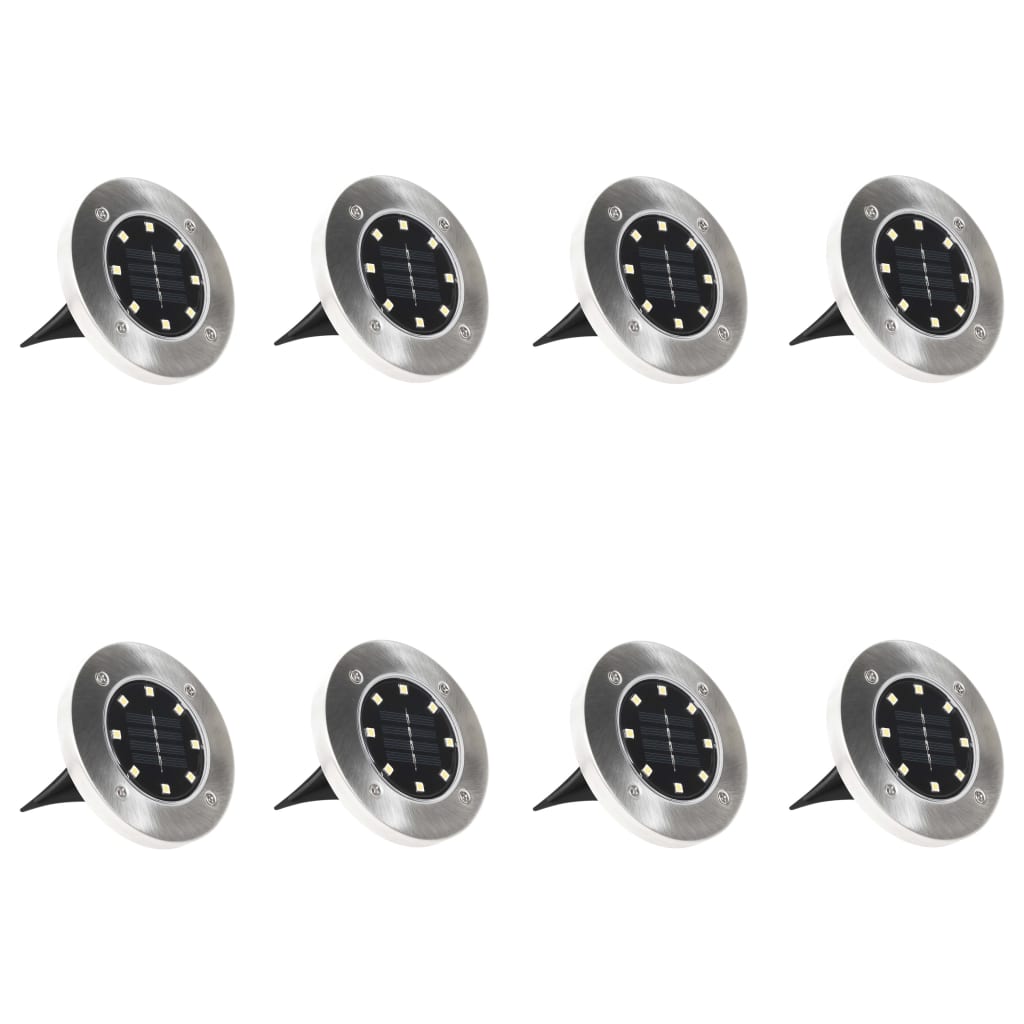 vidaXL Solar Ground Lights 8 pcs LED Lights RGB Colour