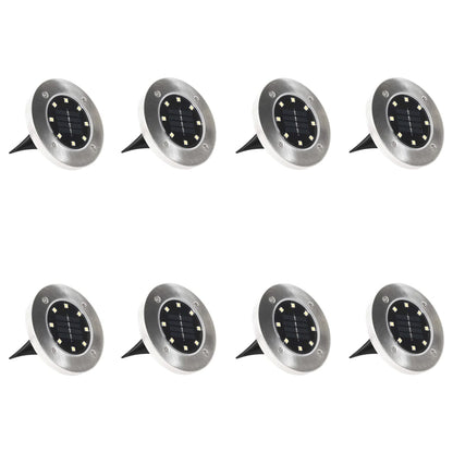 vidaXL Solar Ground Lights 8 pcs LED Lights RGB Colour