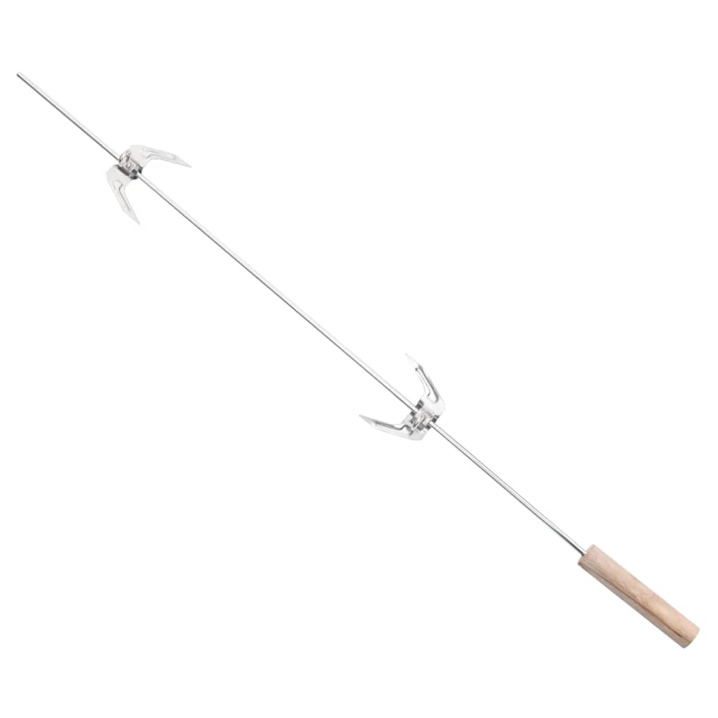 vidaXL Charcoal BBQ Grill with Wheels Black Steel