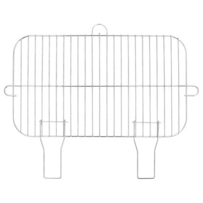 vidaXL Charcoal BBQ Grill with Wheels Black Steel