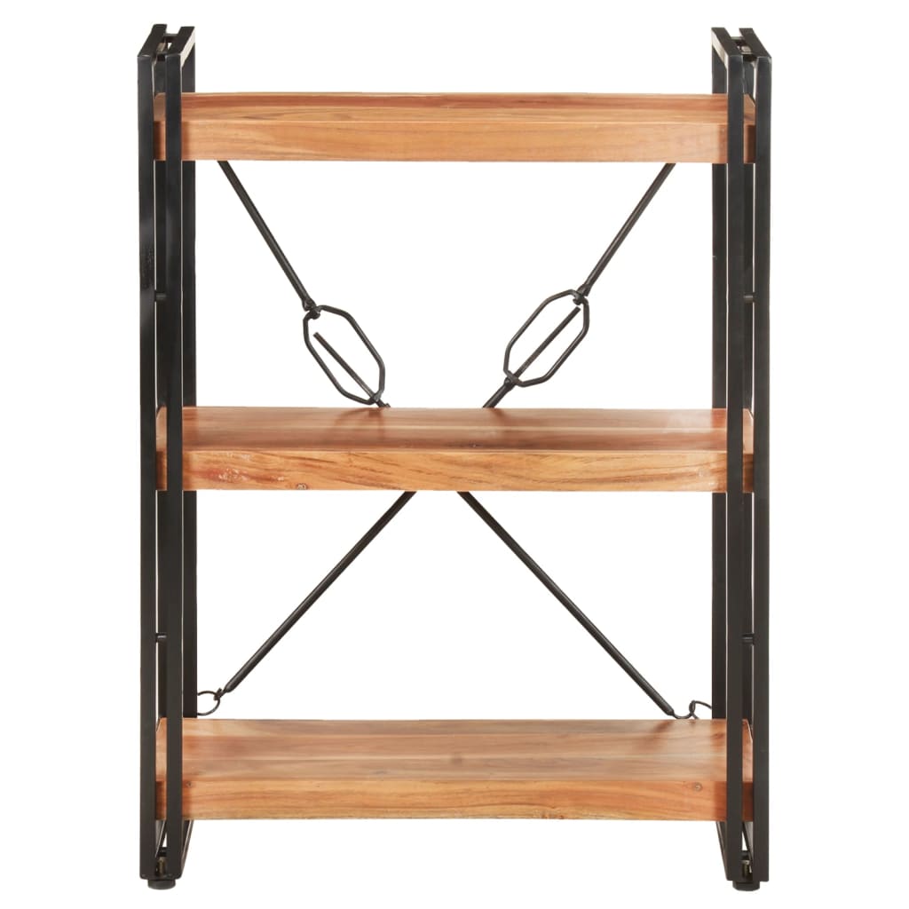 vidaXL 3-Tier Bookcase 60x30x80 cm Solid Acacia Wood