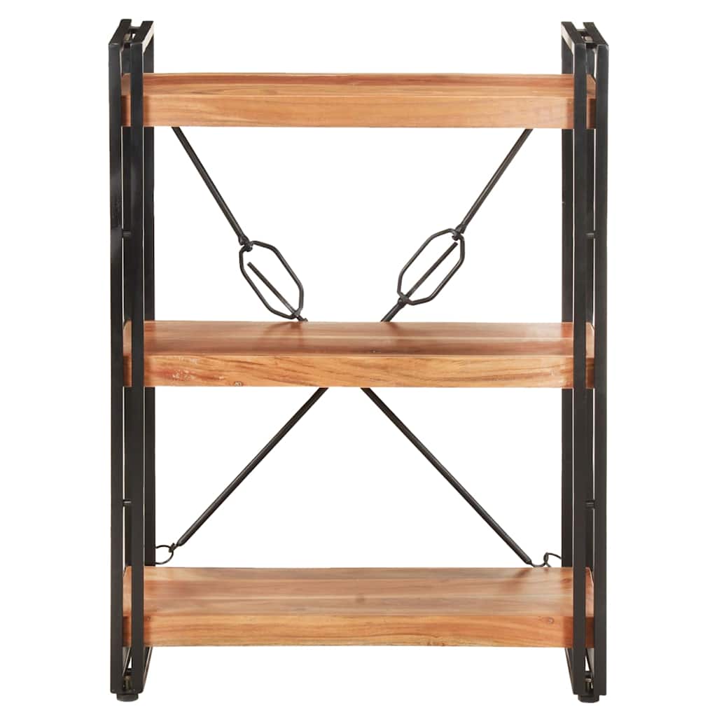 vidaXL 3-Tier Bookcase 60x30x80 cm Solid Acacia Wood